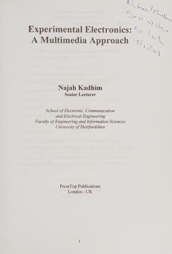 Tapa de Experimental Electronics