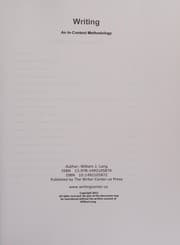Tapa de Writing