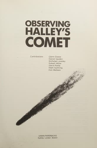 Tapa de Observing Halley's comet