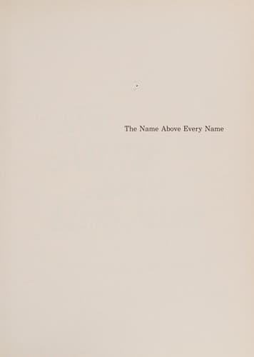 Tapa de The name above every name