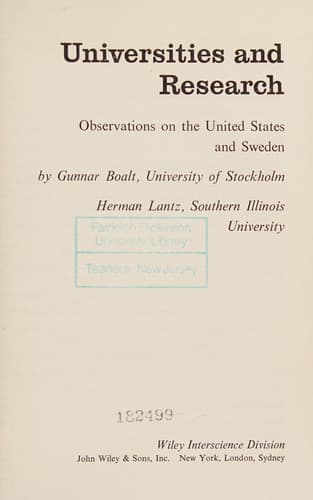 Tapa de Universities and research