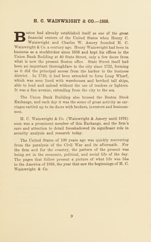 Tapa de H. C. Wainwright & Co., 1868-1968