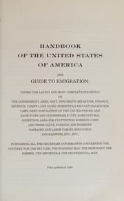 Tapa de Handbook of the United States of America 1880