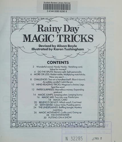 Tapa de Magic tricks