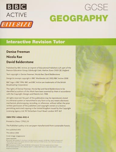 Tapa de Geography Interactive Revision Tutor