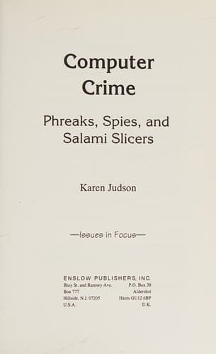Tapa de Computer crime
