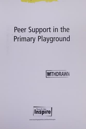Tapa de Peer Support in the Primary Playground