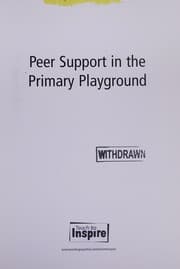 Tapa de Peer Support in the Primary Playground