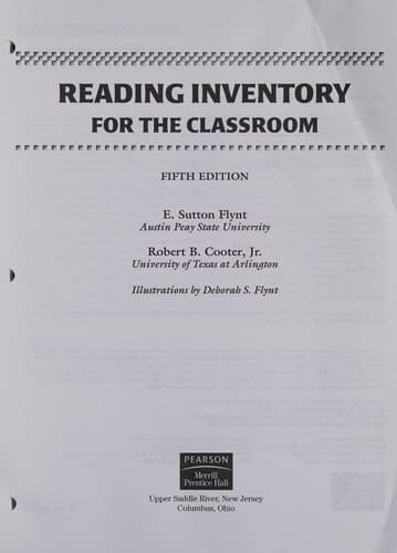 Tapa de Reading inventory for the classroom