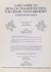 Tapa de Early American iron-on transfer patterns for crewel embroidery