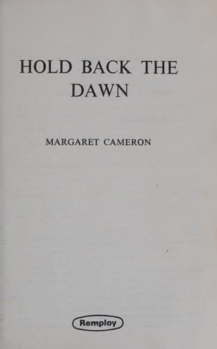 Tapa de Hold back thedawn
