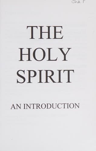 Tapa de Holy Spirit