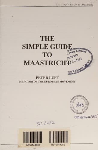 Tapa de The simple guide to Maastricht