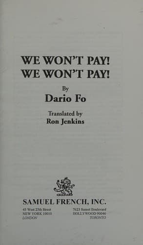 Tapa de We won't pay! We won't pay!