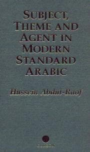 Tapa de Subject, theme, and agent in modern standard Arabic
