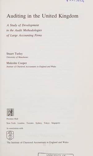 Tapa de Auditing in the United Kingdom