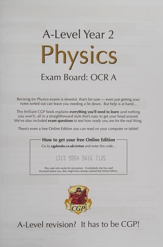 Tapa de A-Level year 2 physics