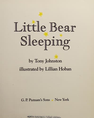Tapa de Little bear sleeping