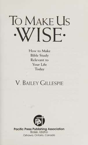 Tapa de To make us wise