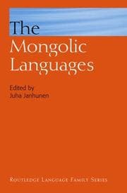 Tapa de The Mongolic Languages (Routledge Language Family Series)