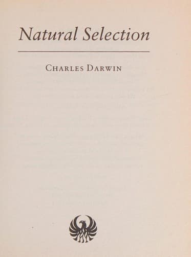 Tapa de Natural Selection