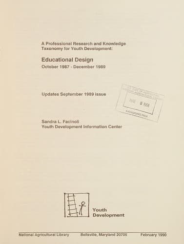 Tapa de Educational design