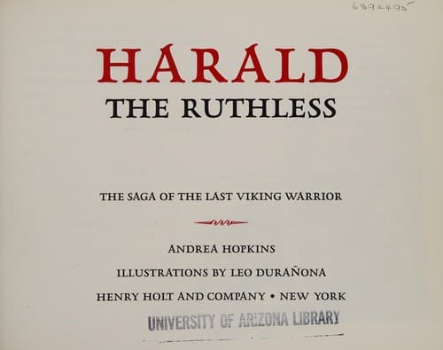 Tapa de Harald the Ruthless