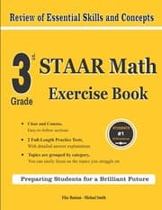 Tapa de 3rd Grade STAAR Math Exercise Book