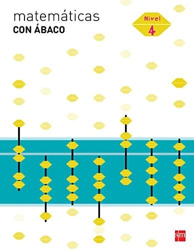 Tapa de Matemáticas con ábaco. 4 Primaria