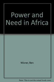 Tapa de Power and need in Africa