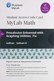 Tapa de MyLab Math with Pearson EText -- 18 Week Standalone Access Card -- for Precalculus Enhanced with Graphing Utilities