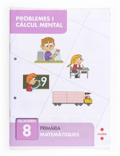 Tapa de Problemes i càlcul mental 8. Primària