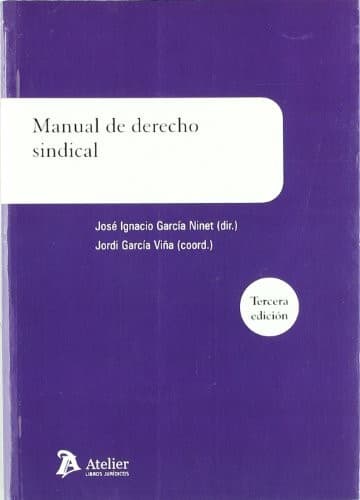 Tapa de Manual de Derecho sindical