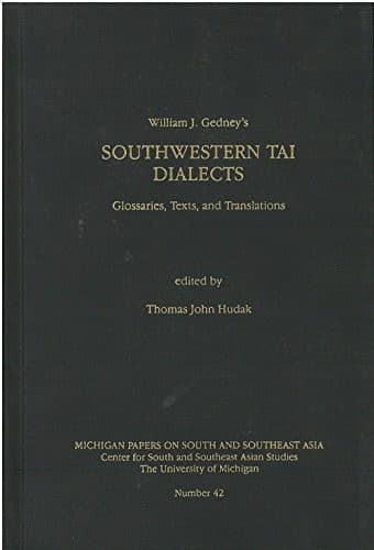 Tapa de William J. Gedney's Southwestern Tai dialects