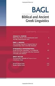 Tapa de Biblical and Ancient Greek Linguistics, Volume 9