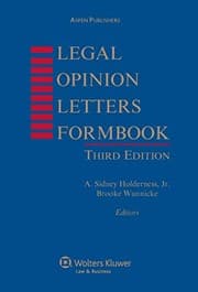 Tapa de Legal opinion letters formbook