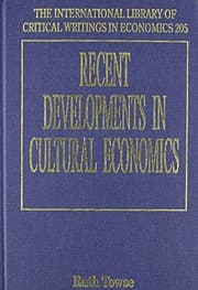Tapa de Recent Developments in Cultural Economics (International Library of Critical Writings in Economics)