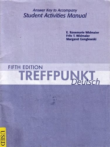 Tapa de Answer Key for Treffpunkt Deutsch