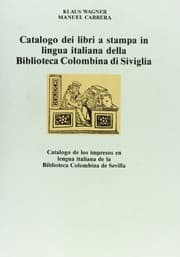 Tapa de Catalogo dei libri a stampa in lingua italiana della Biblioteca colombina di Siviglia