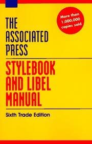 Tapa de The Associated Press stylebook and libel manual