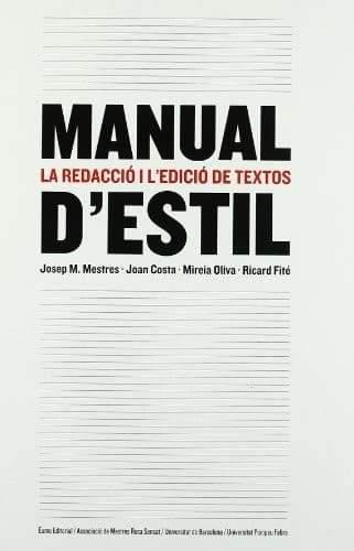 Tapa de Manual d'estil