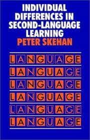Tapa de Individual Differences in Second-Language Learning