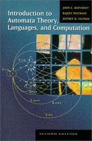 Tapa de Introduction to automata theory, languages, and computation