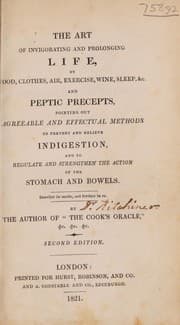 Tapa de The art of invigorating and prolonging life by food, clothes, air, exercise, wine, sleep, etc. [...]