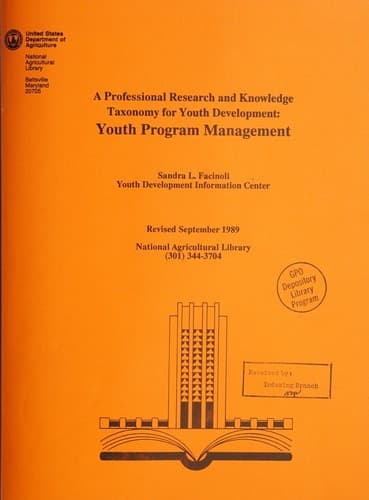Tapa de Youth program management