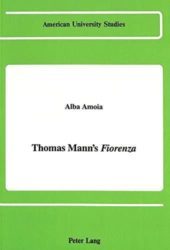 Tapa de Thomas Mann's Fiorenza