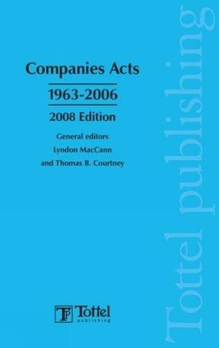 Tapa de Companies acts, 1963-2006