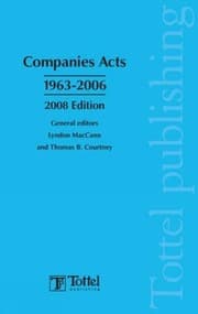 Tapa de Companies acts, 1963-2006