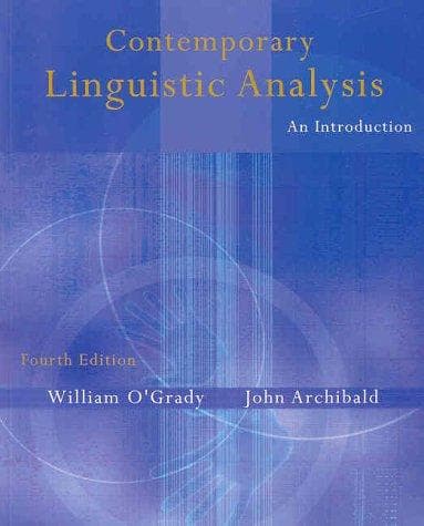 Tapa de Contemporary linguistic analysis