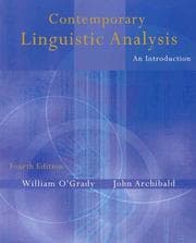 Tapa de Contemporary linguistic analysis